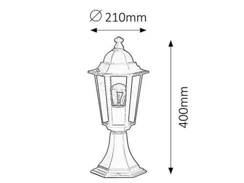 Záhradné svietidlo Rabalux 8206 1x60W E27 230V IP43
